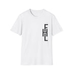 Faith Hope Love Stacked with Words pocket- T-Shirt