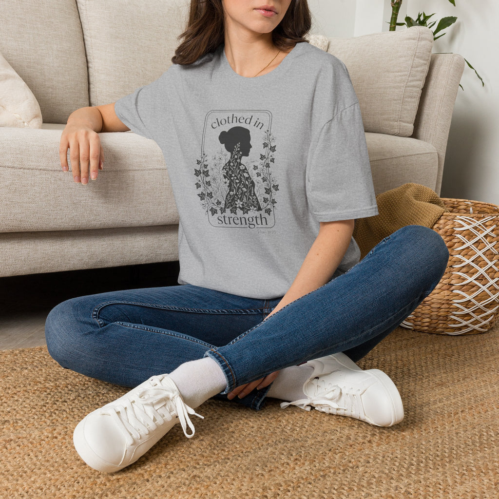 Clothed in Strength Framed - T-Shirt