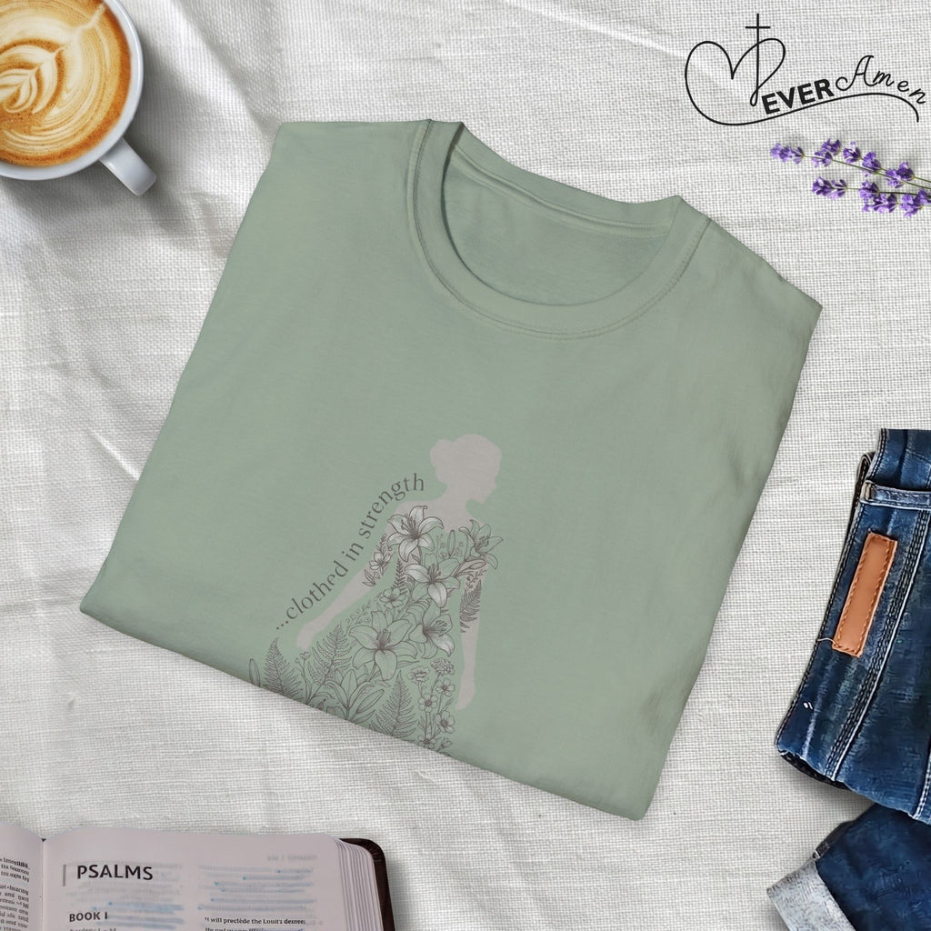 Clothed in strength dress- T-Shirt