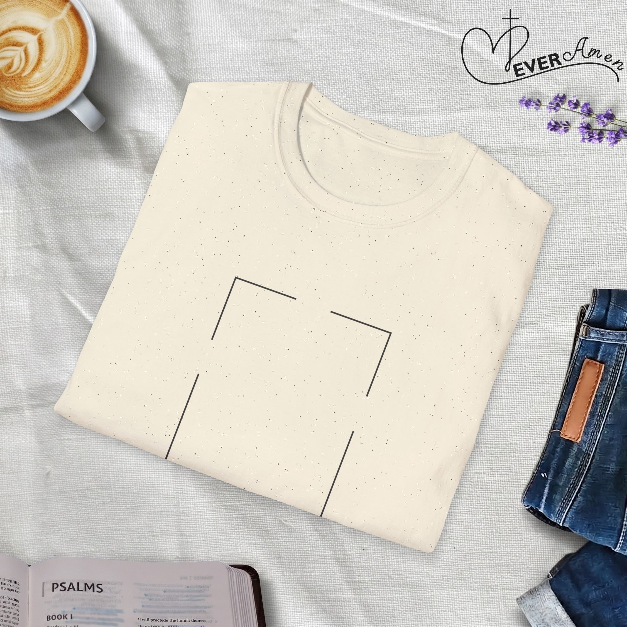 Subtle Cross Outline - T-Shirt