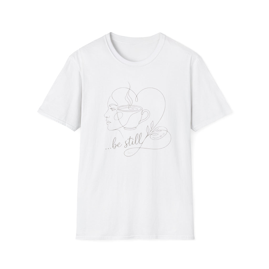 Be still face heart coffee - T-Shirt