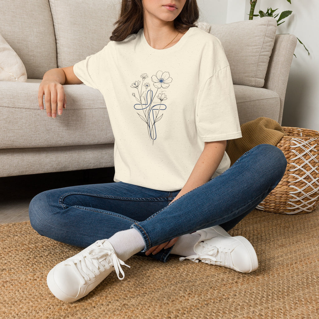 Blue Cross Flowers - T-Shirt