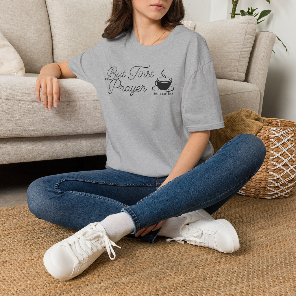 But First Prayer then Coffee Bold Cup - T-Shirt