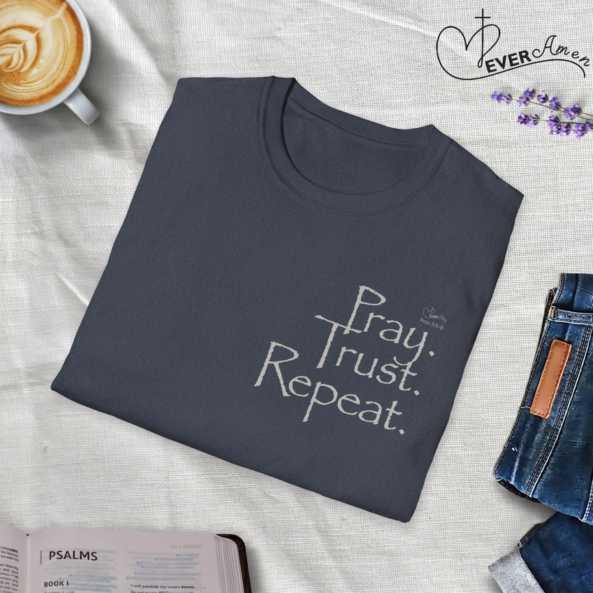Pray Trust Repeat Stacked - T-Shirt