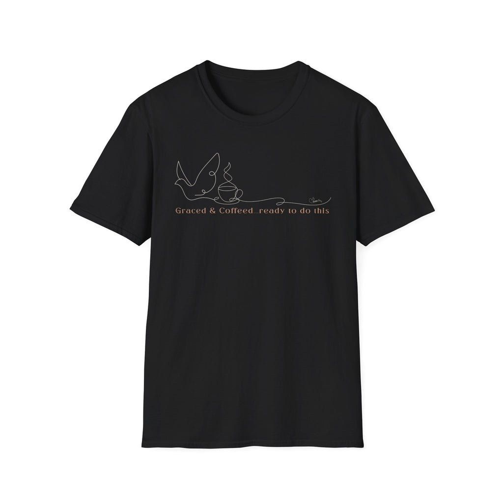 Cover by Grace Fueled by Coffee Dove Cup- T-Shirt