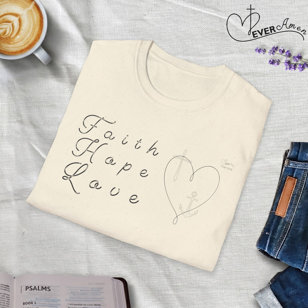 Faith Hope Love Symbols  - T-Shirt