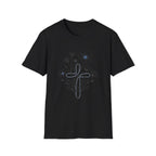 Flowers Blue Cross - T-Shirt