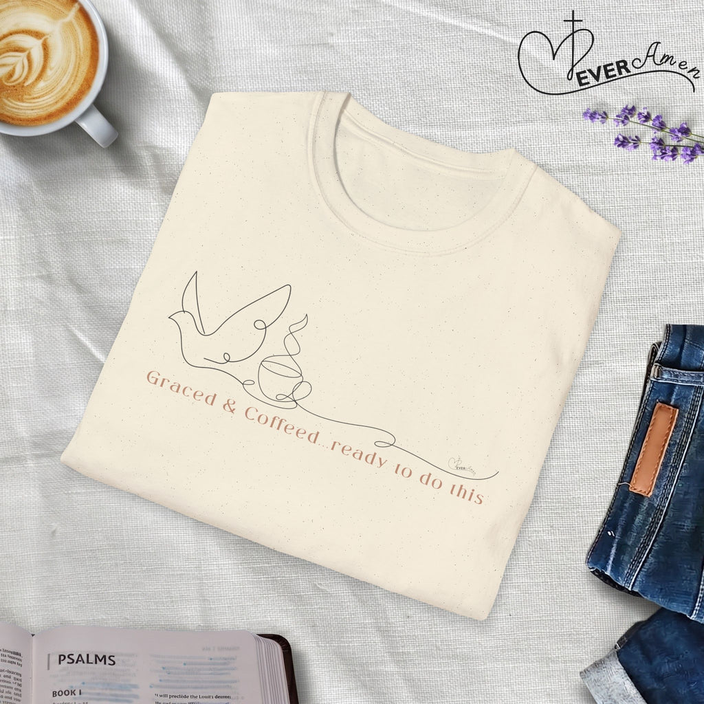 Cover by Grace Fueled by Coffee Dove Cup- T-Shirt