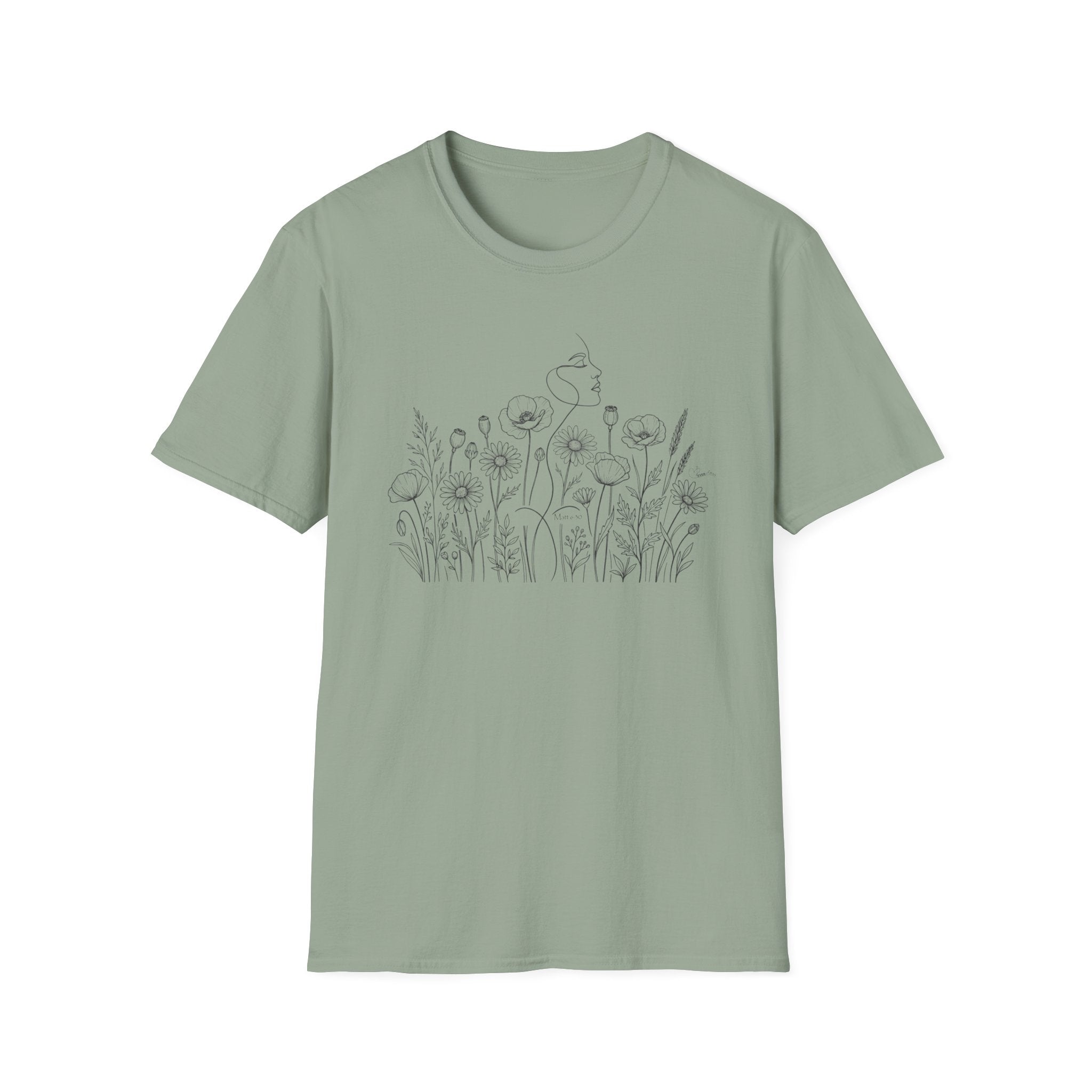 Field of Flowers Face - T-Shirt