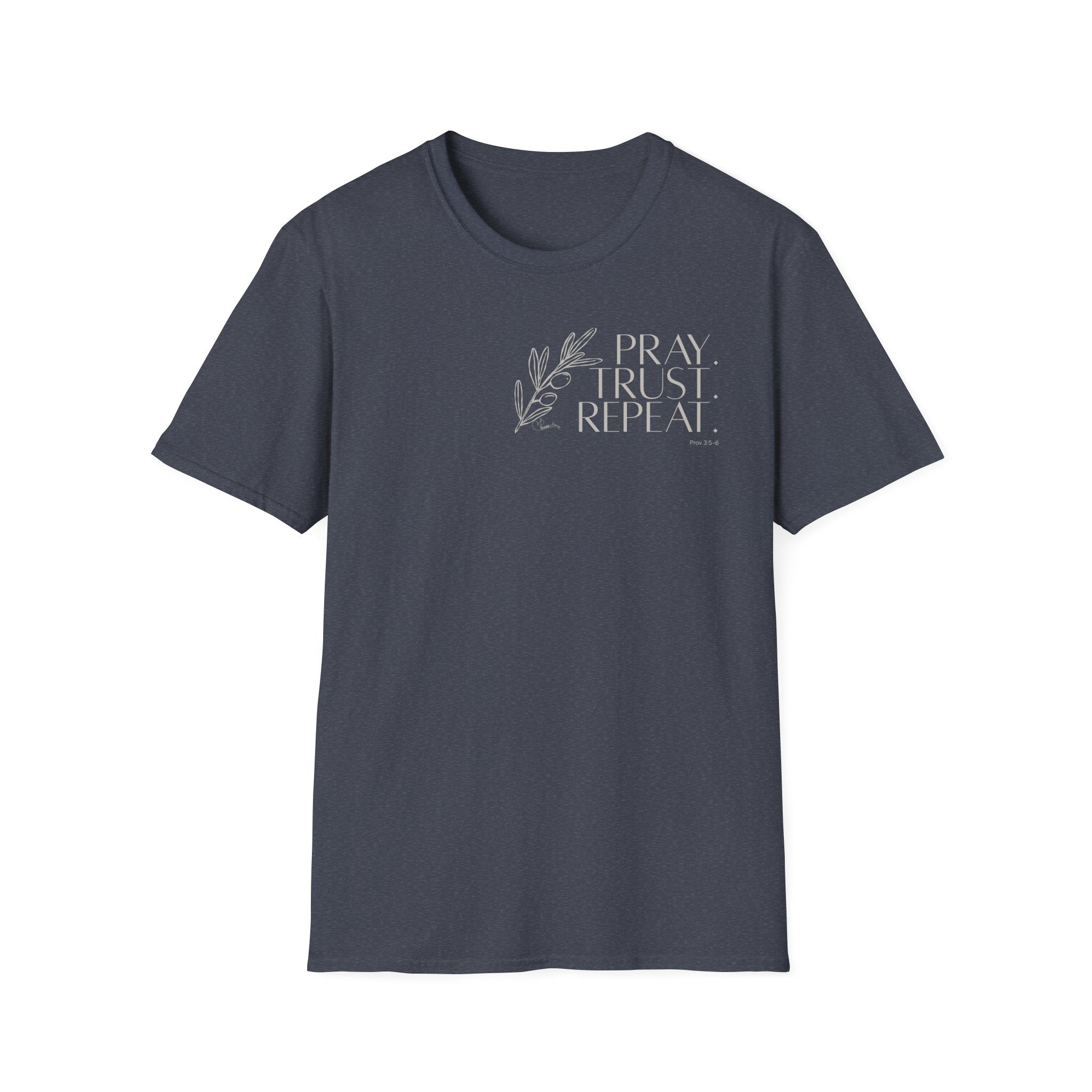 Pray Trust Repeat Bold Olive 3 - T-Shirt