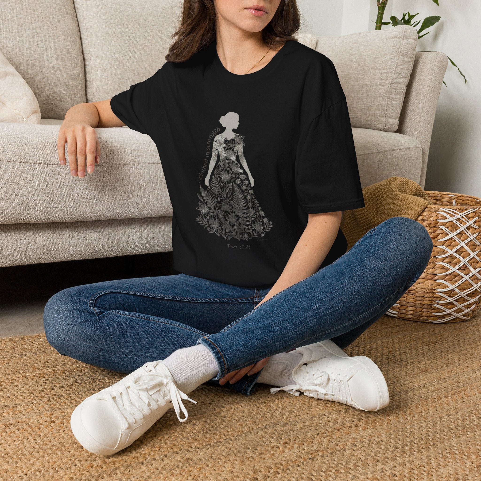 Clothed in strength dress- T-Shirt