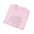 Clothed in strength flower hair - T-Shirt