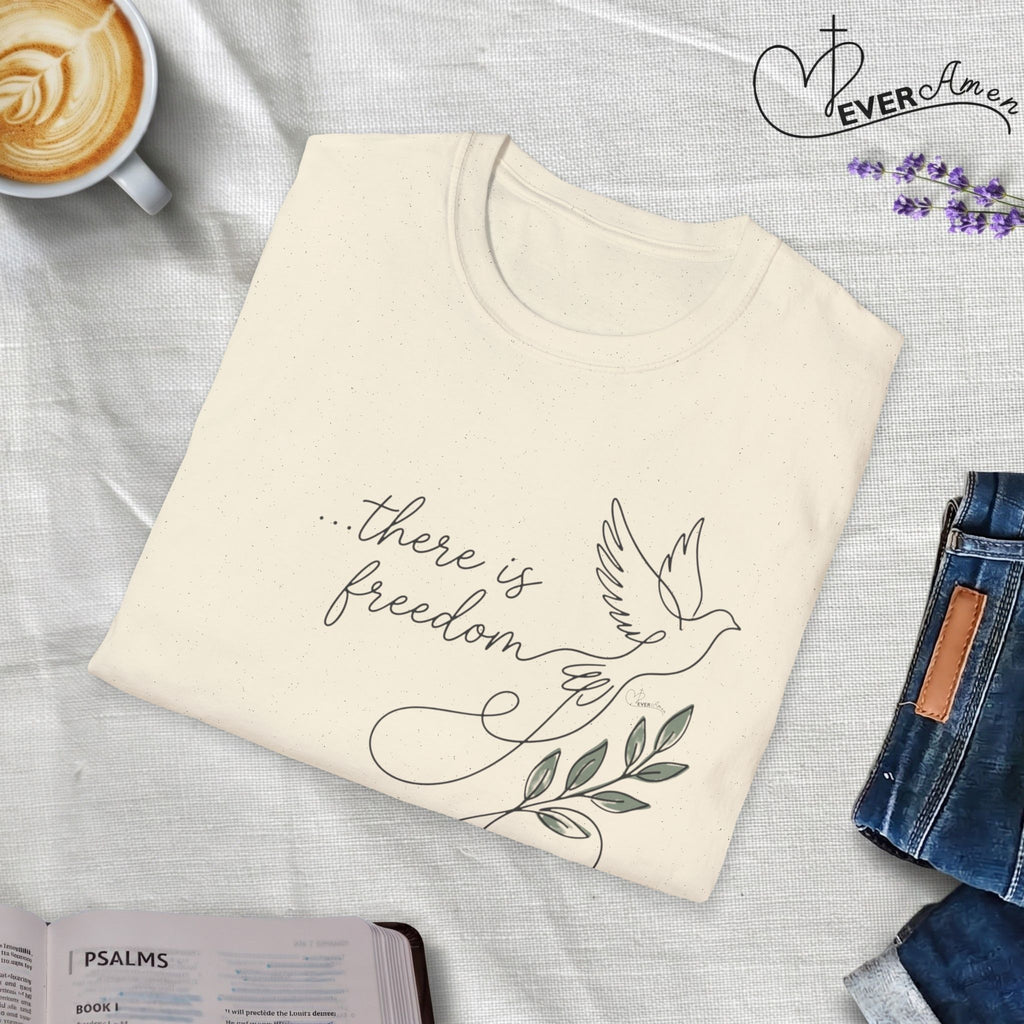 There is Freedom Dove Olive - Faith T-Shirt