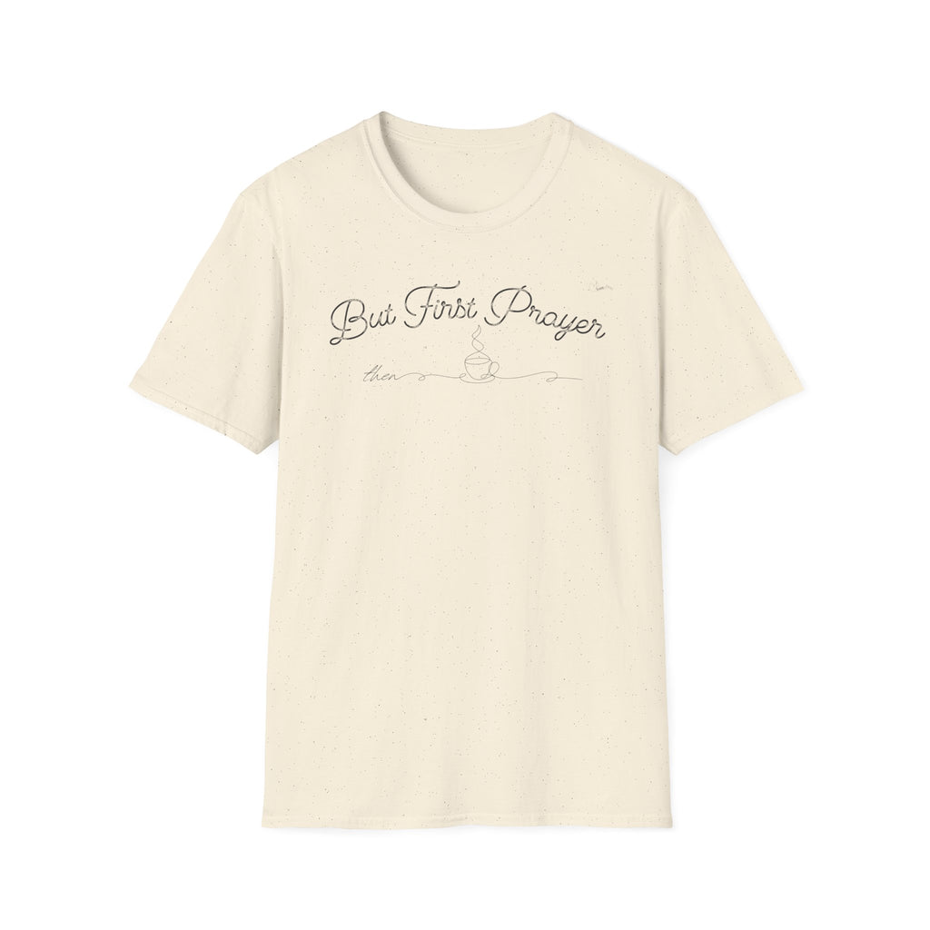 But First Prayer then Coffee Curved - T-Shirt