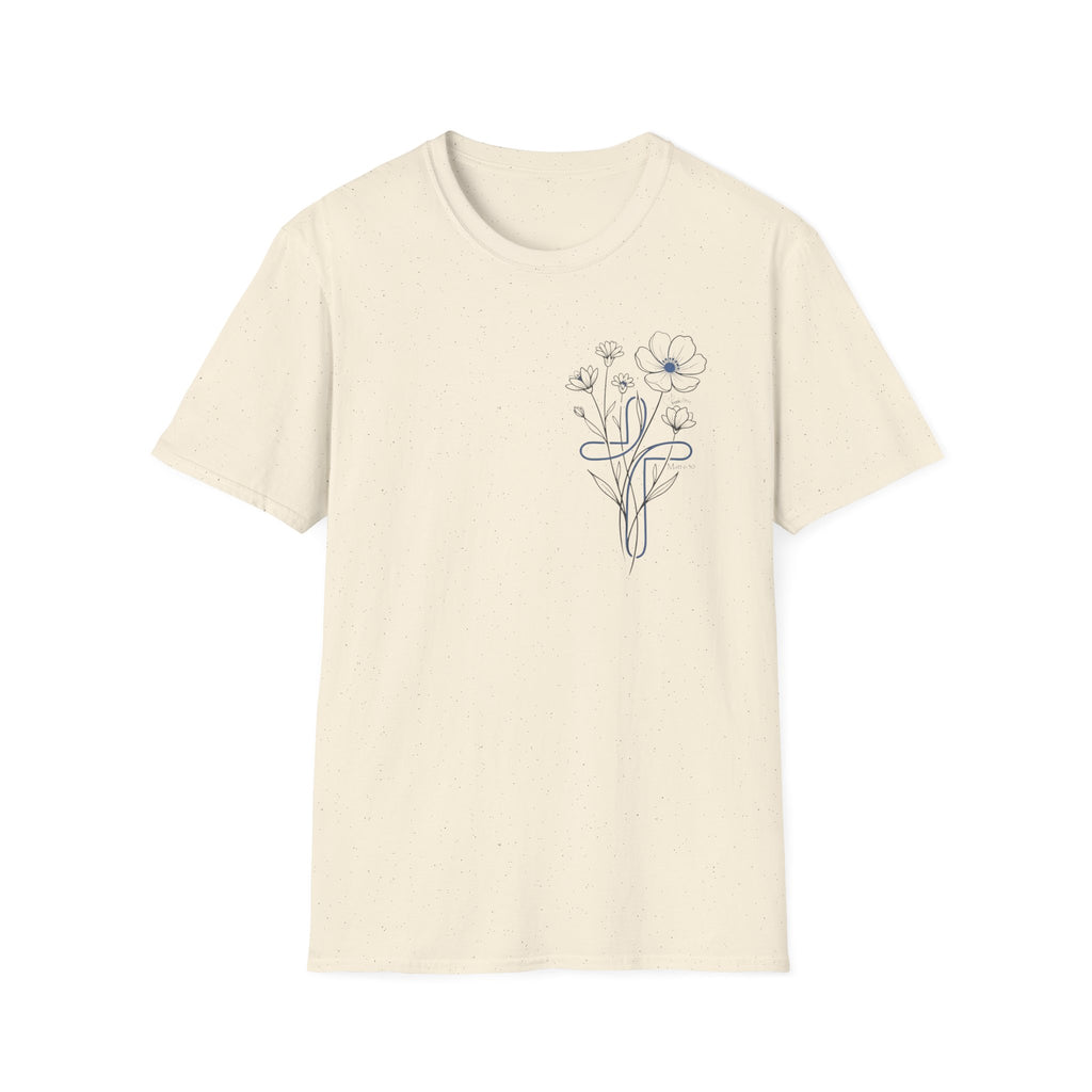 Blue Cross Flowers badge - T-Shirt