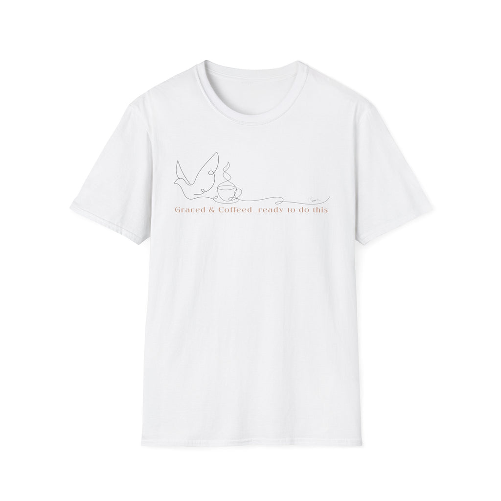 Cover by Grace Fueled by Coffee Dove Cup- T-Shirt