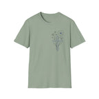 Blue Cross Flowers badge - T-Shirt
