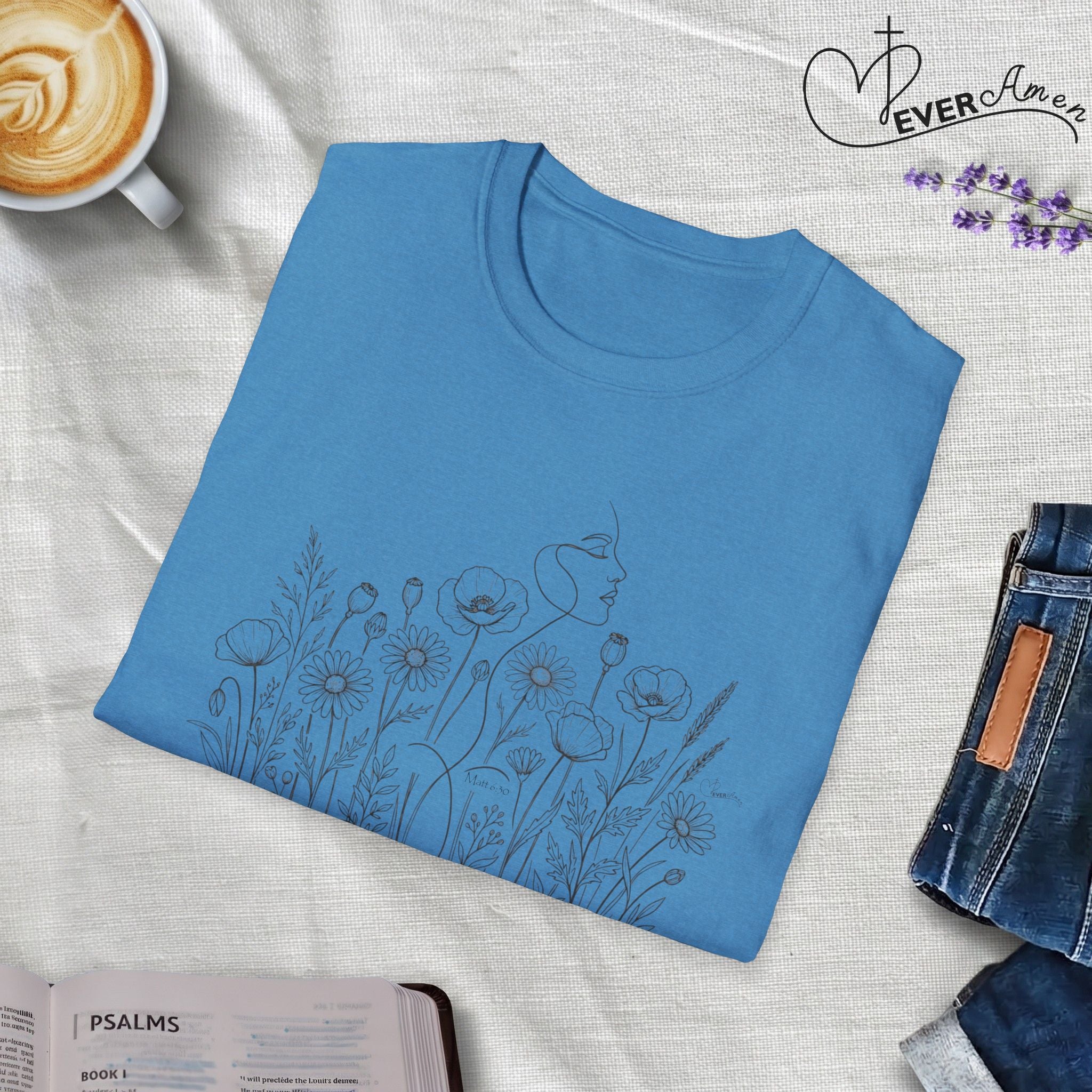 Field of Flowers Face - T-Shirt