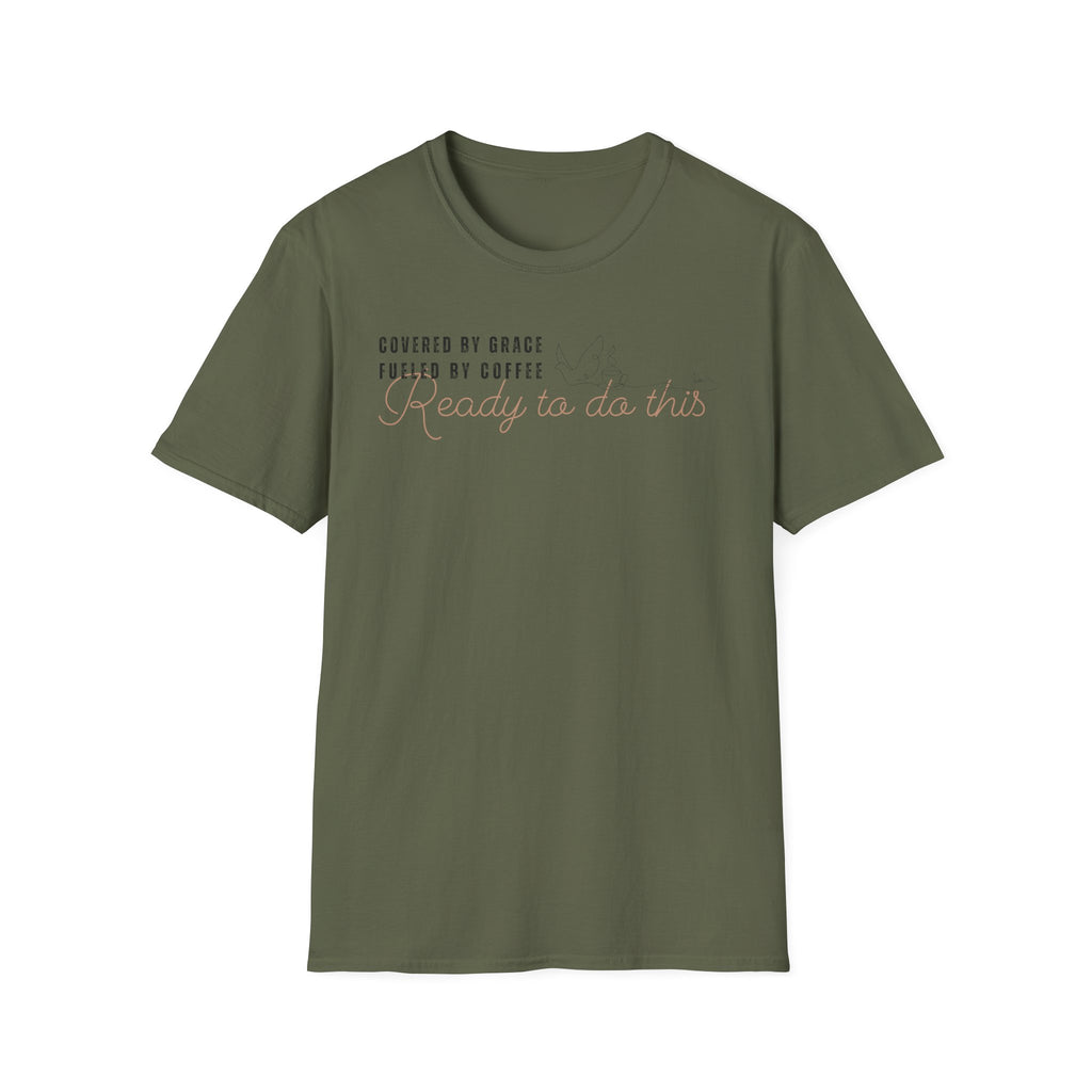 Cover by Grace Fueled by Coffee Ready Dove- T-Shirt
