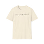 Pray Trust Repeat Distressed text- T-Shirt