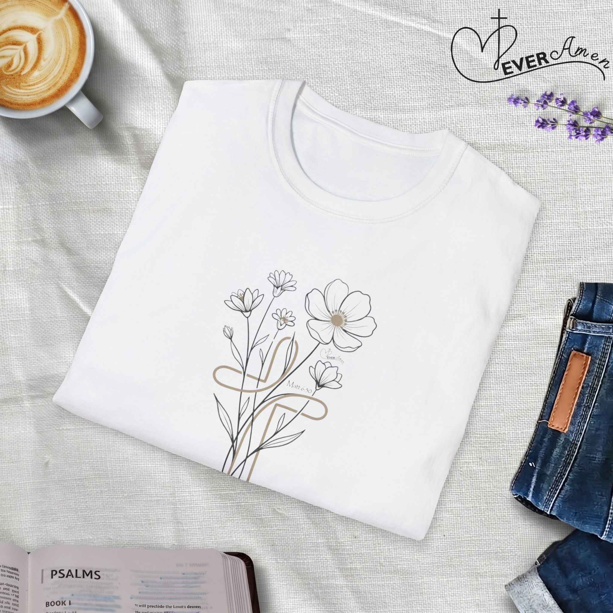 Flowers Sand Cross - T-Shirt