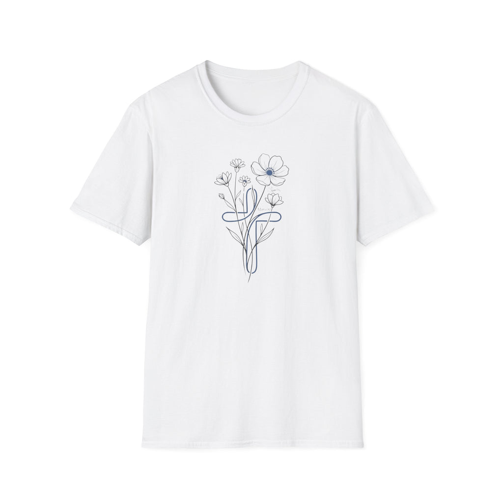 Blue Cross Flowers - T-Shirt