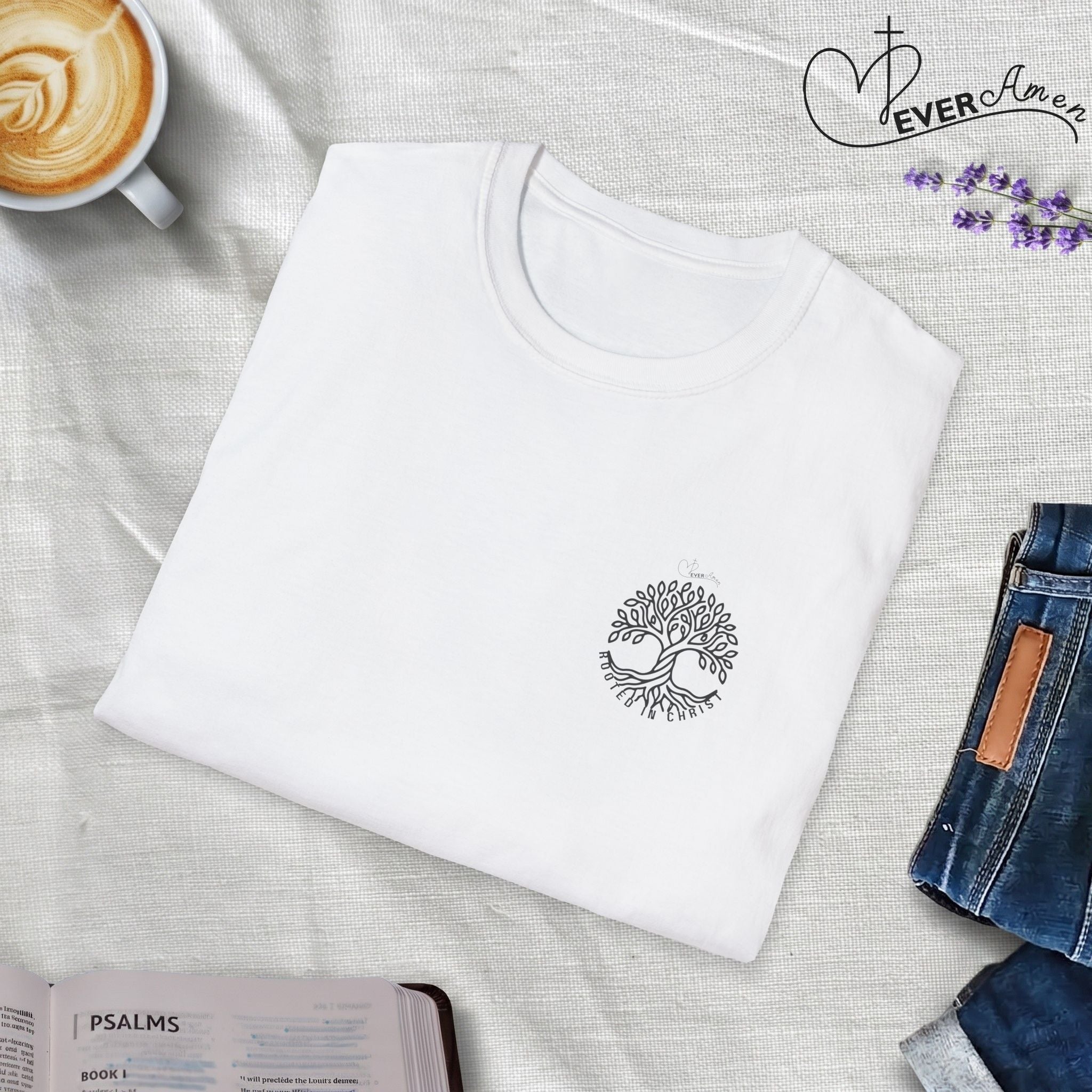 Rooted in Christ Subtle Badge- T-Shirt