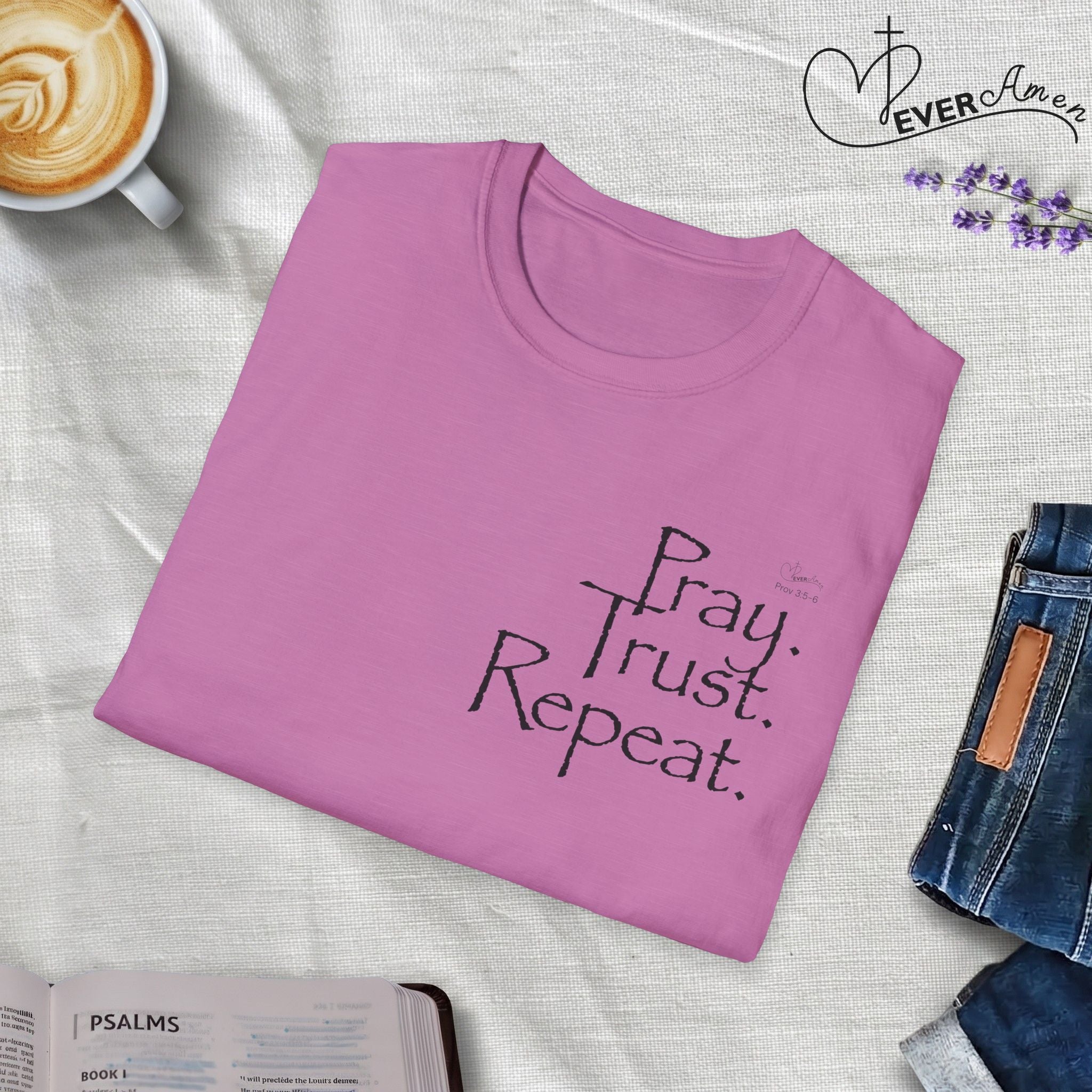 Pray Trust Repeat Stacked - T-Shirt